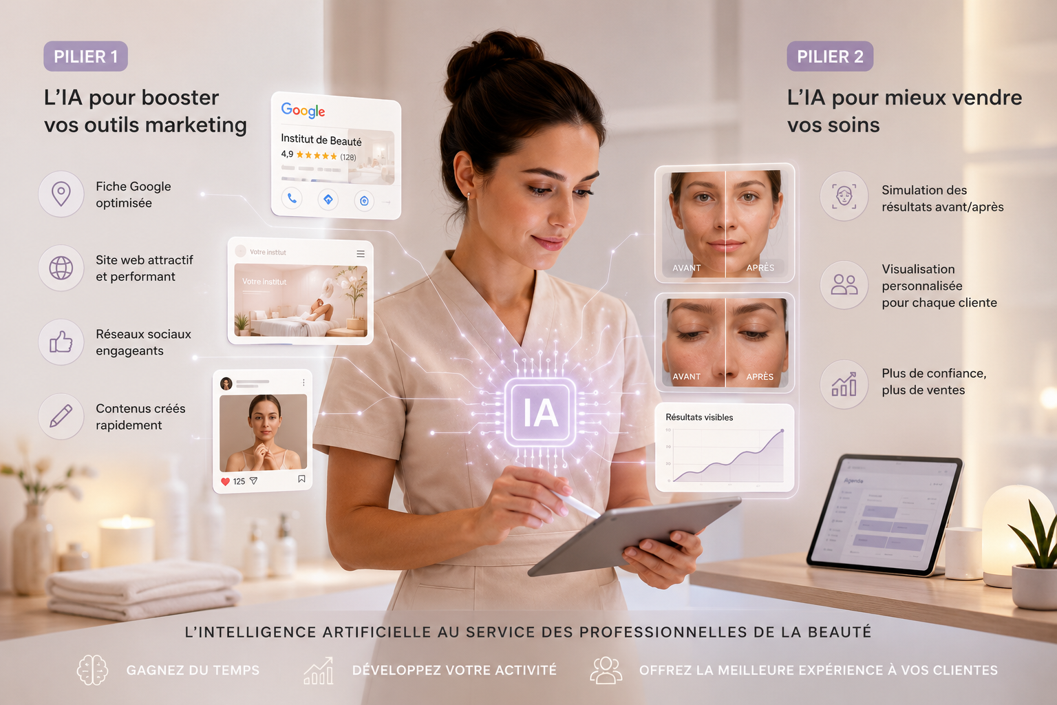L’IA un nouvel atout pour booster et développer votre institut.